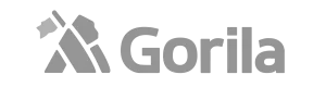 Logo da empresa Gorila em cinza