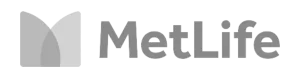 Logo da empresa MetLife em cinza