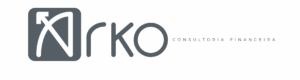 Logo da empresa RKO Consultoria Financeira em cinza